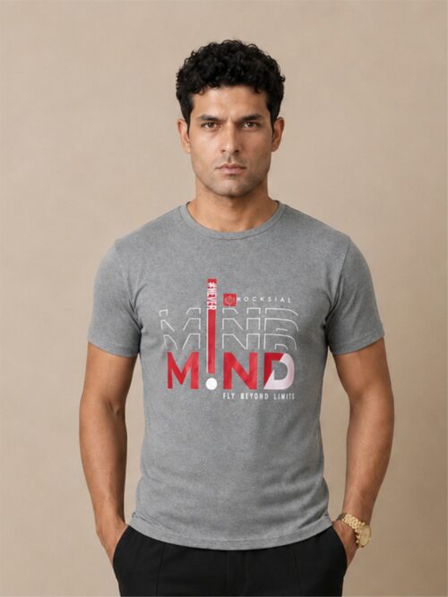 1 Grey Never Mind Premium Cotton T Shirt