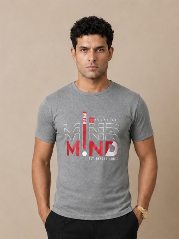 Grey Never Mind Premium Cotton T Shirt