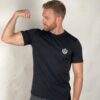Black Signature Crest Embroidery Premium Cotton T Shirt