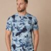 Blue Tie Dye Premium Cotton T Shirt