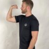 Black Signature Crest Embroidery Premium Cotton T Shirt