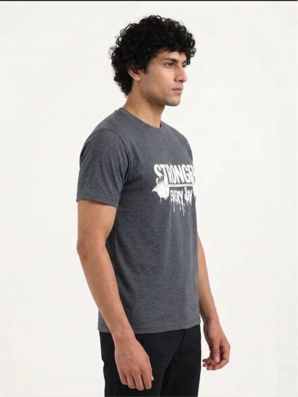 Grey Stronger Everyday Premium Cotton T Shirt