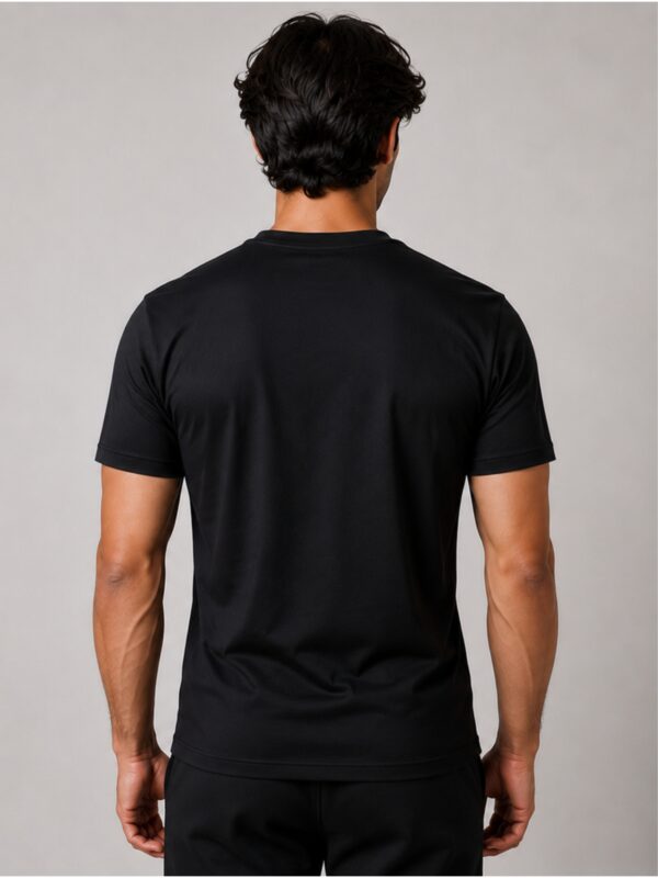 Black Crest Embroidered Premium Cotton T Shirt
