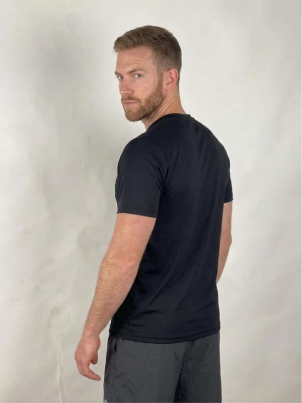 Black Signature Crest Embroidery Premium Cotton T Shirt