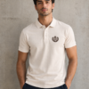 Rocksial Classic Off-White Embroidered Polo Shirt