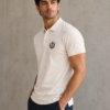 Rocksial Classic Off-White Embroidered Polo Shirt