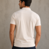 Rocksial Classic Off-White Embroidered Polo Shirt